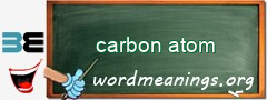 WordMeaning blackboard for carbon atom